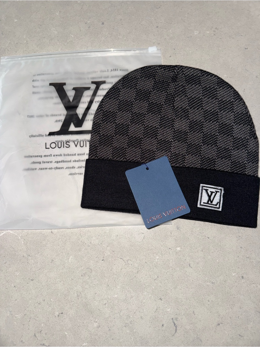 Dark Gray Luxury Brand Knit Beanie